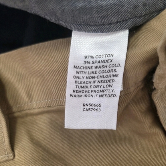 14th & Union Wallin Stretch Twill Khaki Chino Pants Tan Slim Fit Sz 34 x 30 - Picture 7 of 11
